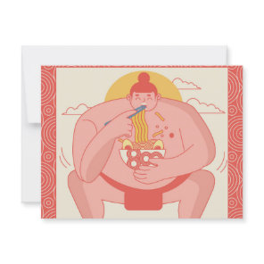 Sumo Wrestler Postcard