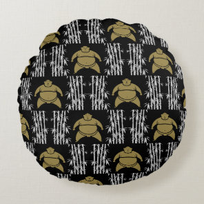 Sumo Wrestler Round Pillow