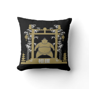 Sumo Wrestler Throw Pillow