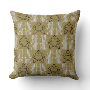 Sumo Wrestler Throw Pillow