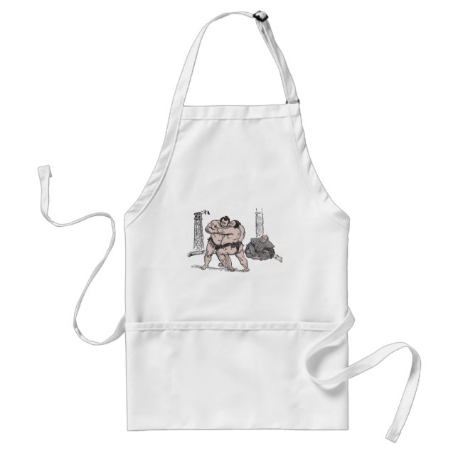Sumo Wrestlers Adult Apron (Front)