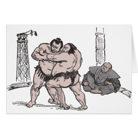 Sumo Wrestlers Cards (Front Horizontal)