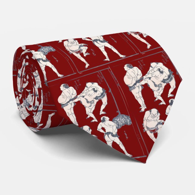 Sumo wrestlers in preparation neck tie (Rolled)