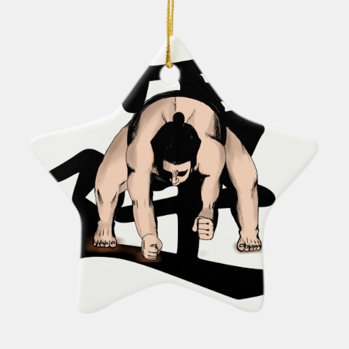 sumo_wrestling ceramic ornament