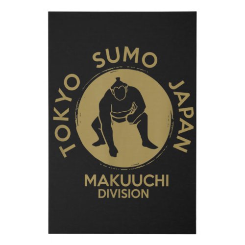 Sumo Wrestling Japan Tokyo Makuuchi Tournament Faux Canvas Print