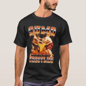 Sumo Wrestling Japanese Sumo Wrestler 90s Bootleg  T-Shirt