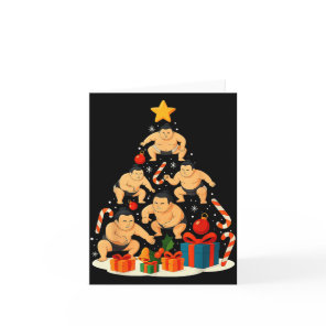 Sumo Wrestling Japanese Sumo Wrestler Christmas Tr Card