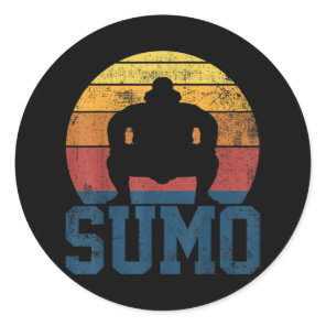 Sumo Wrestling Sumo Wrestler Vintage Classic Round Sticker