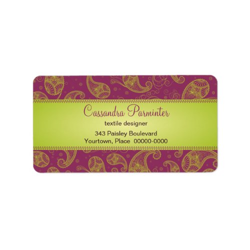 Sumptuous Paisley Address Labels