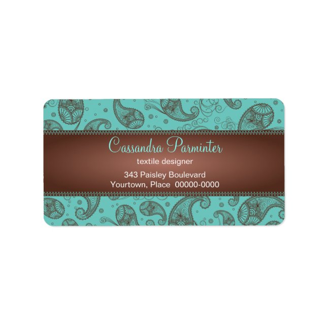 Sumptuous Paisley Address Labels (Front)