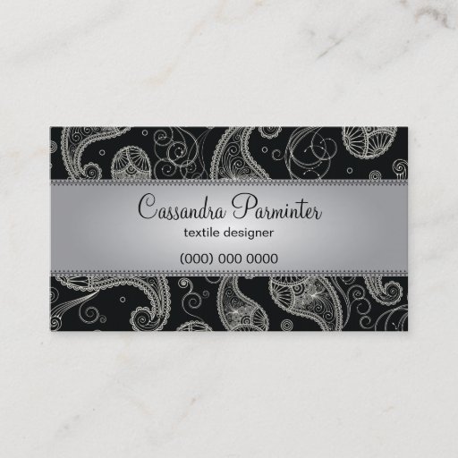 Customizable Sumptuous Paisley Business Card