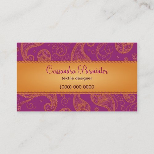 Sumptuous Paisley Business Card