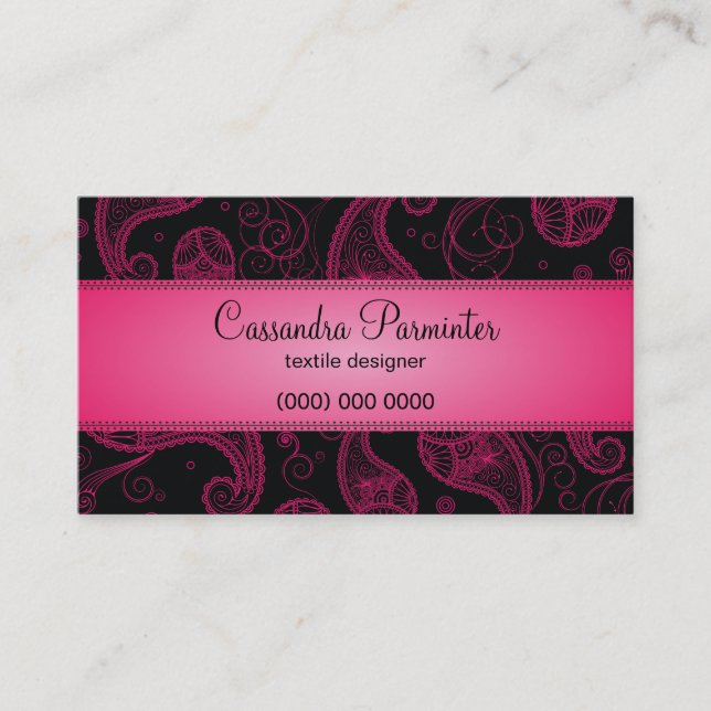 Sumptuous Paisley Business Card (Front)