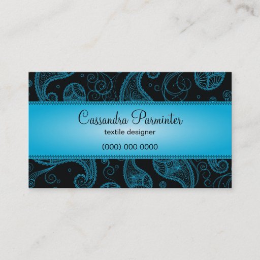 Customizable Sumptuous Paisley Business Card