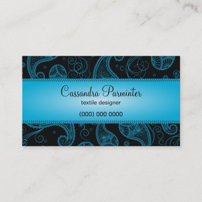 Sumptuous Paisley Business Card (Front)