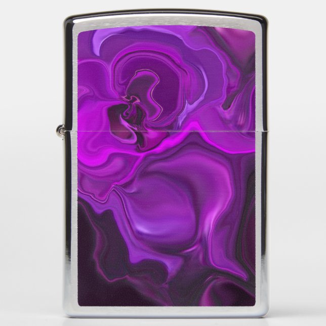 Sumptuous Satin Rose Zippo Lighter (Front)