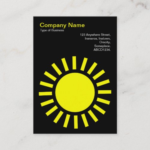 Sun 01 _ Yellow on Black Business Card