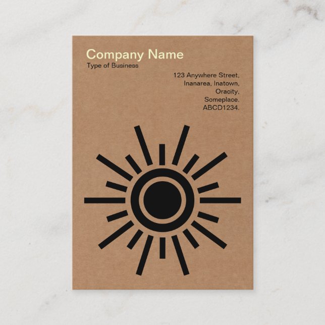 Sun 02 - Cardboard Business Card (Front)