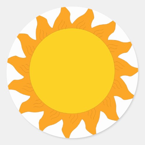 sun1 classic round sticker