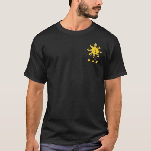 SUN  3 STARS with Philippine Map T_Shirt
