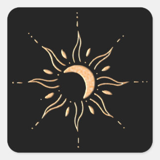 Sun 4 square sticker