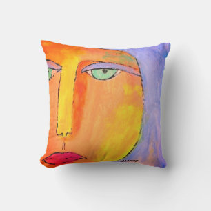 Sun Abstract Art Throw Pillow
