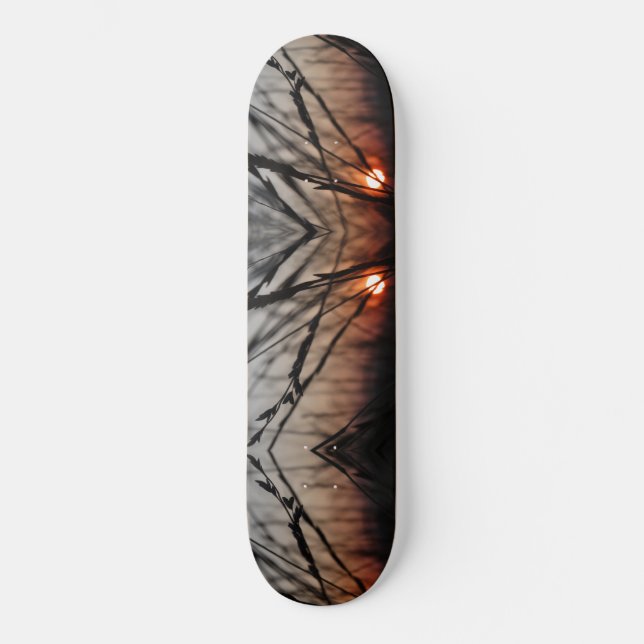 Sun abstract Fractal 20.6cm Skateboard Deck (Front)