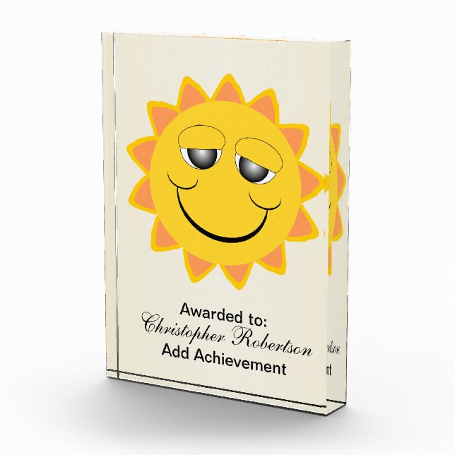 Sun Achievement Acrylic Award (Right)