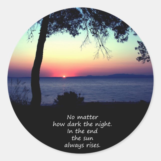 Sun Always Rises Classic Round Sticker (Front)
