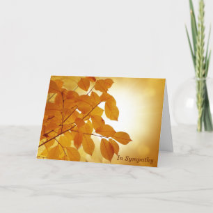 Sun and Autumn Leaves Sympathy Card