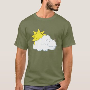 Sun And Cloud T-shirt by UpsideDesigns at Zazzle