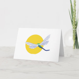 sun and dragonfly design card