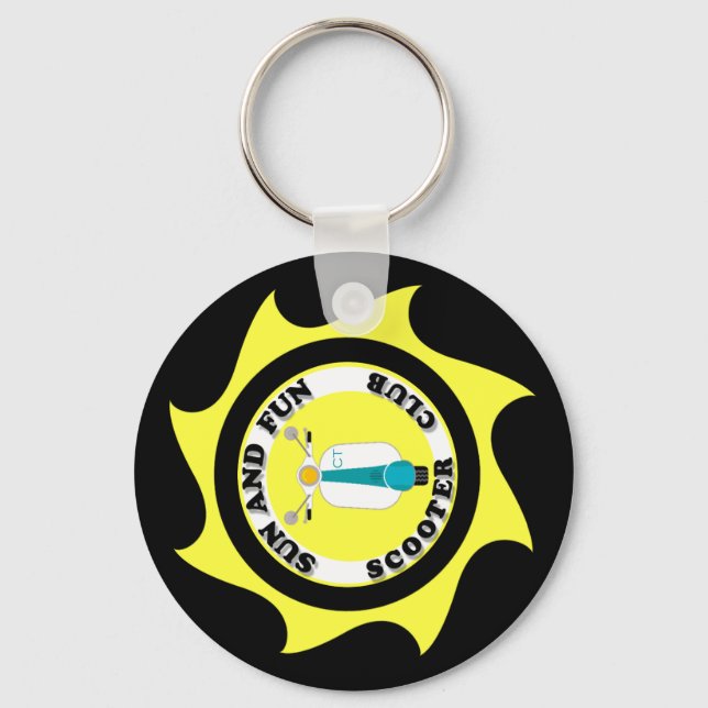 SUN AND FUN LOGO KEYCHAIN (BLACK) (Front)