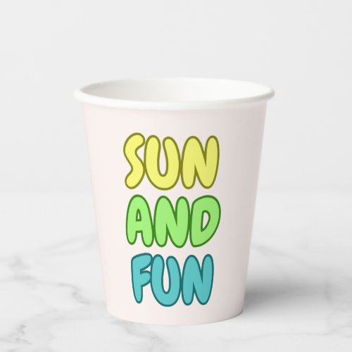 Sun And Fun Paper Cups