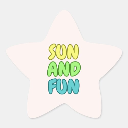 Sun And Fun Star Sticker