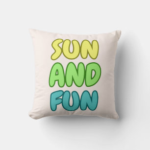Sun And Fun Throw Pillow
