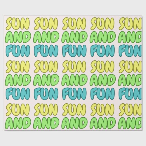 Sun And Fun Wrapping Paper
