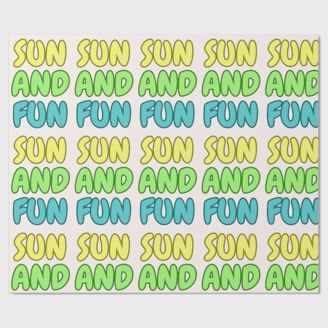 Sun And Fun Wrapping Paper (Flat)