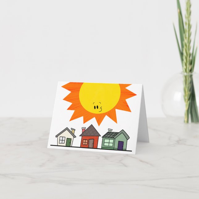 Sun and Houses Card (Front)