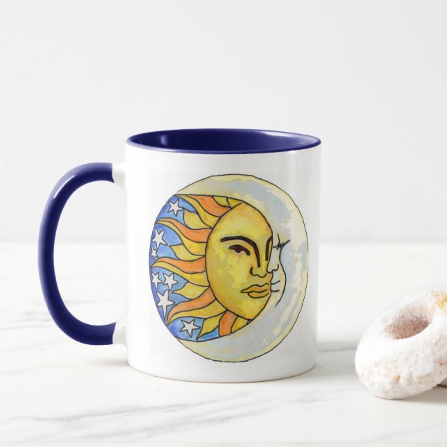 Sun and Moon 2 Mug (With Donut)