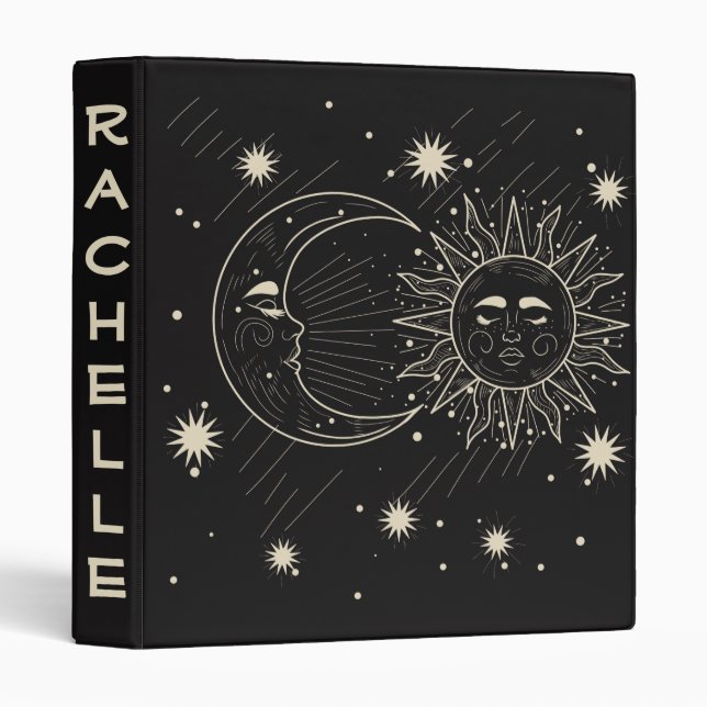 Sun and Moon 3 Ring Binder (Front/Spine)