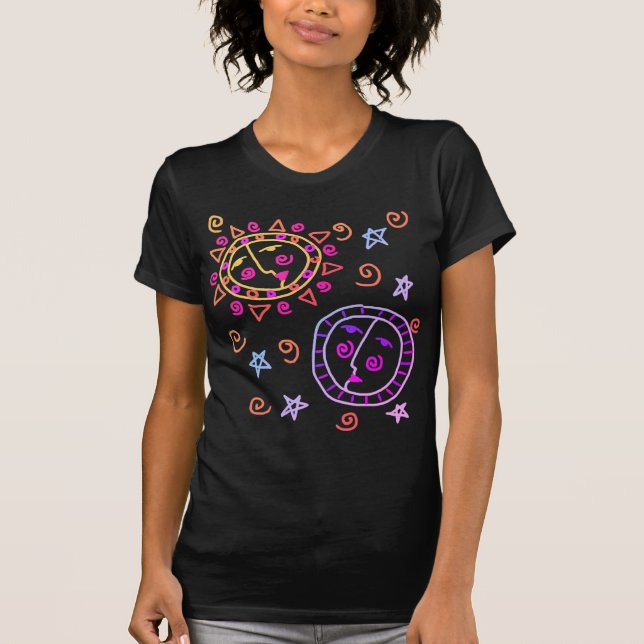 Sun and Moon Abstract Art to Wear T-Shirt (Front)