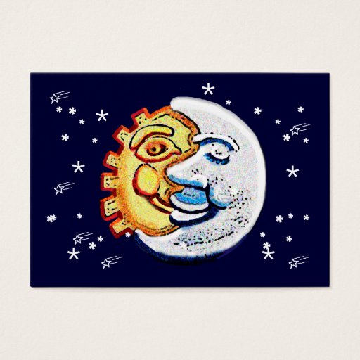 Customizable Sun and moon and stars business card