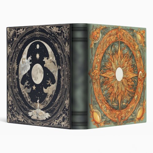 Sun and Moon Astrology Inspired  3 Ring Binder