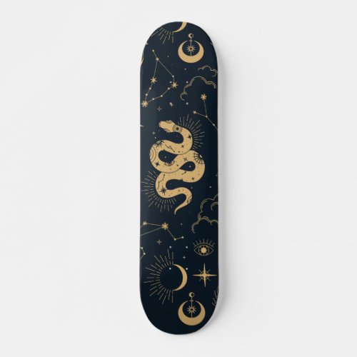 Sun and Moon _Astronomy Witch Skateboard