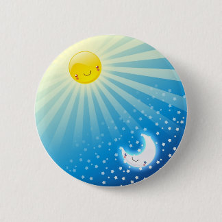 Sun and Moon Buttom Pinback Button