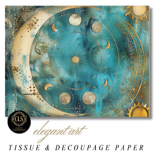 Sun and Moon Celestial Motif Tissue Paper