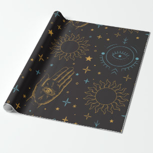 Sun and Moon Celestial Wrapping Paper