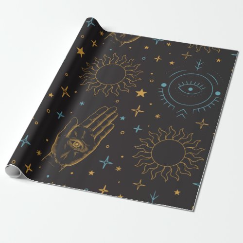 Sun and Moon Celestial Wrapping Paper