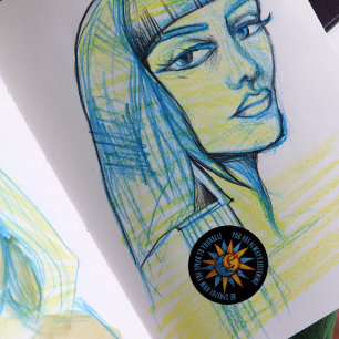 Sun and Moon Classic Round Sticker